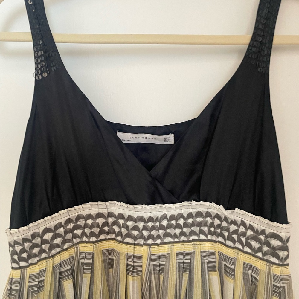 Zara Woman silk and sequins dress